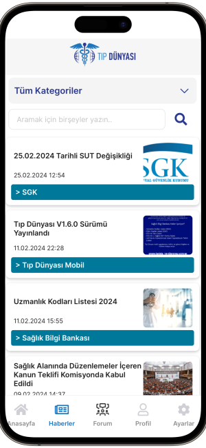 mobil_haberler Tıp Dünyası Mobil - Haberler